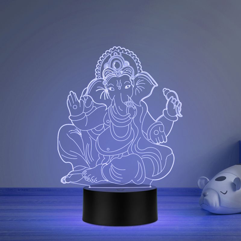 The Lord Ganesha Night lamp Color Changing Led Light with Remote Control  Decoration Lamp Gift for Diwali